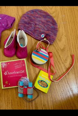 American Girl Trail Accessories + Charm Pack+ Moccasins