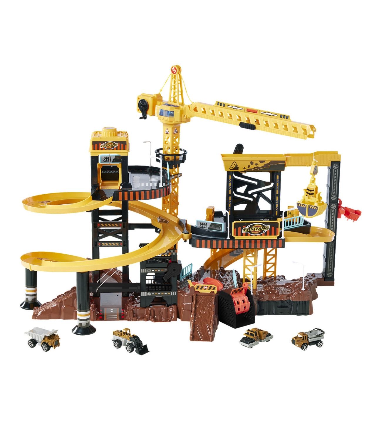 🔥NEW🔥 Fast Lane Lights & Sounds Construction Playset, Created for You by Toys R Us