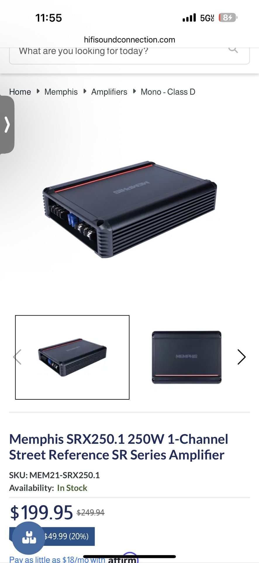 Memphis Street Reference 250.1 Amplifier