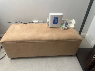 Faux Leather storage/ ottoman