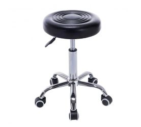 Adjustable Hydraulic Salon Rolling Swivel Stool-Black