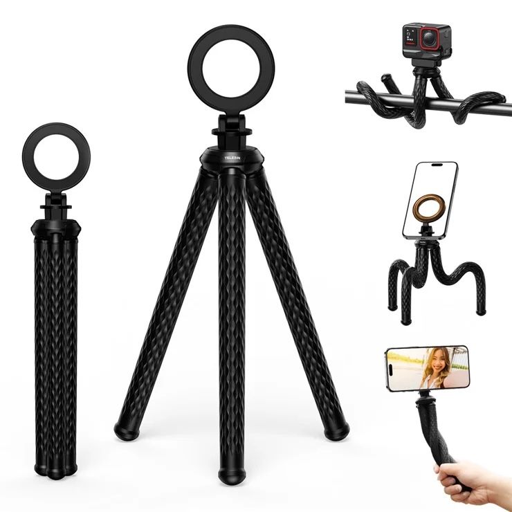 TELESIN Flexible Magnetic Suction Phone Tripod Phone Stand (P3-FM-02)