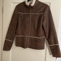 Prana Faux Suede Super Soft Shearling Lining Jacket