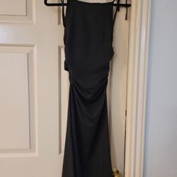 Beautiful Black Fitted Open Back Party Dress