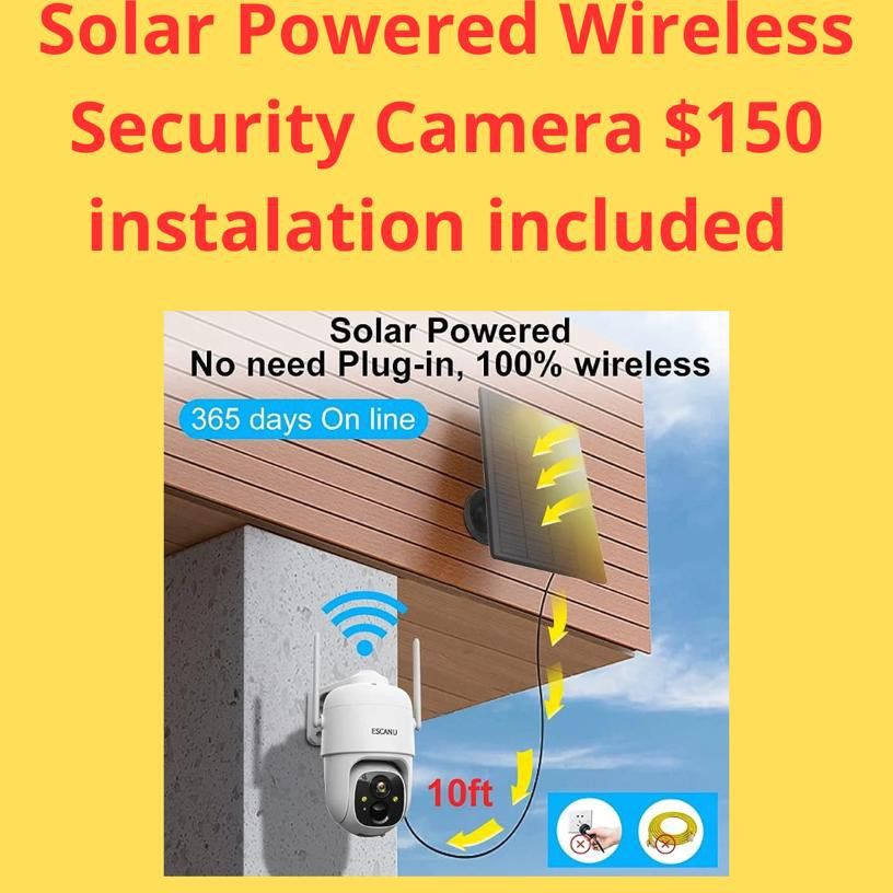 Solar Power Wireless Security Camera