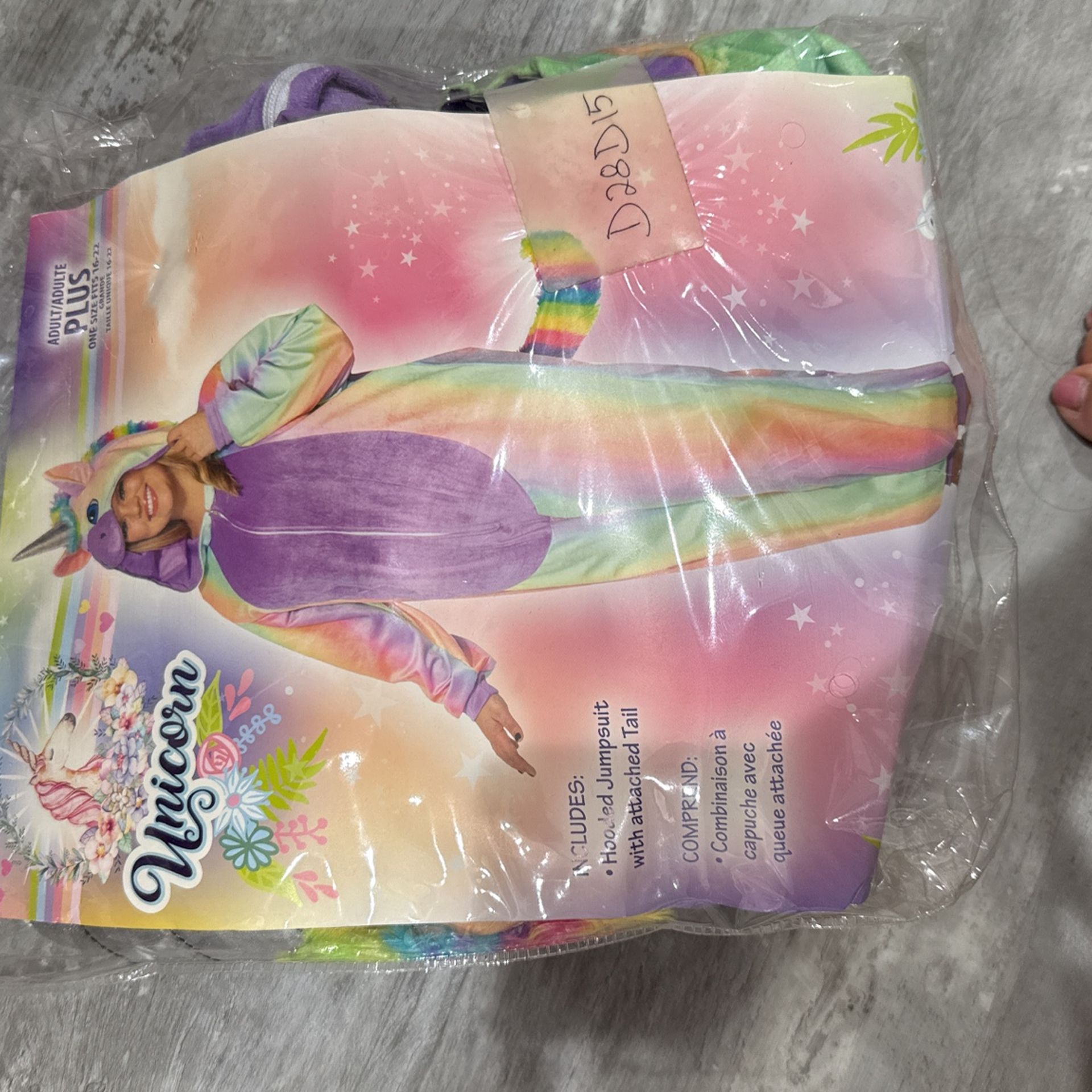 Unicorn Plus Size Adult Jumpsuit Halloween costume