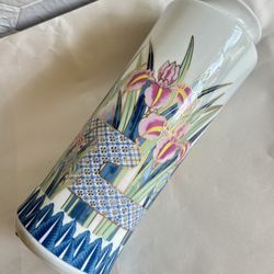 Vintage Mid Century Ayame Japanese Porcelain Vase 