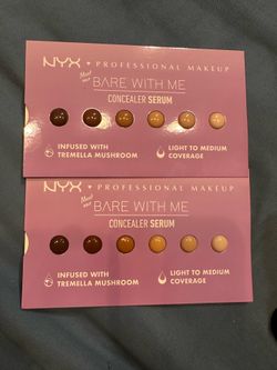 NYX Bare With Me Concealer Serum Sample Card - Neutral Beige Shades