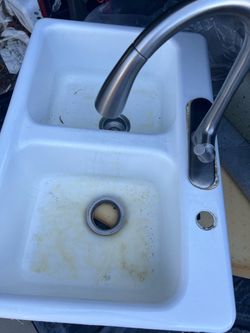 Cast-iron sink faucet