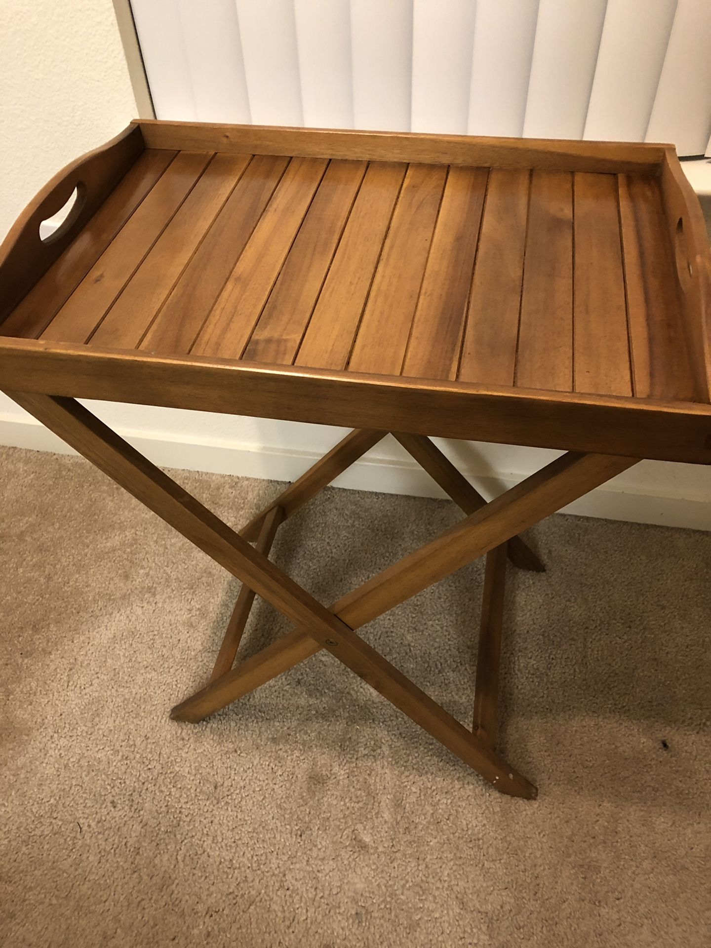 Wood end table / tray table - pier 1