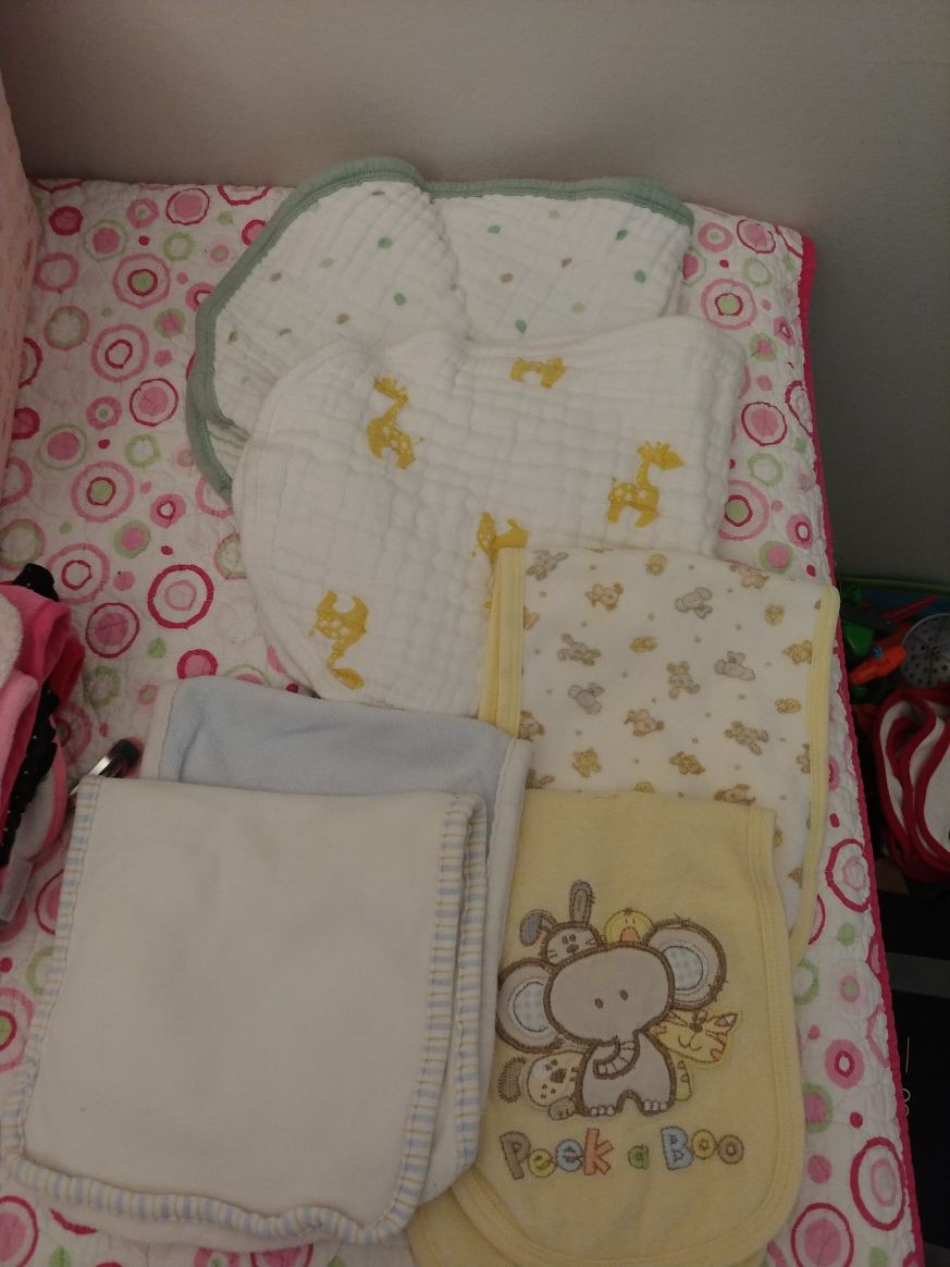 All Bibs and Burp Clothes do not have stains and are in great condition. Selling in lots