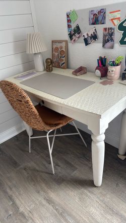 Shabby chic antique white desk