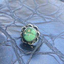 Vintage Turquoise Pinky Ring No Mark 