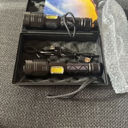 taoquwe High-Lumen Rechargeable LED Flashlights — 99,000 Lumens — Super Bright Flashlight with 7 Modes and Water Resistance — Powerful USB-Rechargeabl