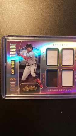 2020 Absolute Tools of the Trade Quad Relic Ronald Acuna Jr. PARALLEL #/25. MINT.