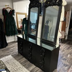 Credenza & Matching Mirrors