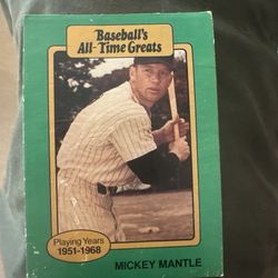 Mickey Mantle New York Yankees Baseballs All Time Greats Card