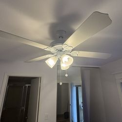 Ceiling Fan with Lights – White – Works Perfect