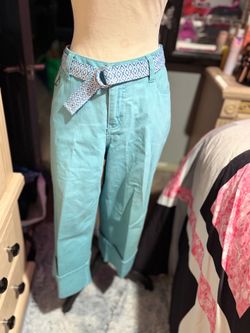 NWOT La Blues Capri Pants+ Belt- 14