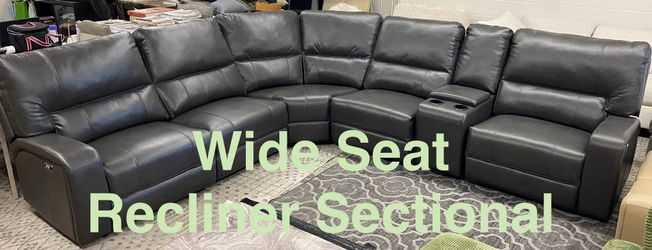 New Wide Seating Recliner Sectional (Finance & Delivery)