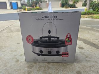 Chefman Triple Slow Cooker and Buffet Server
