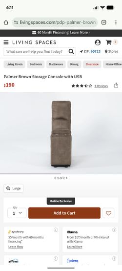 Storage Console With USB 