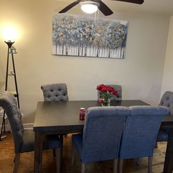 Cassidy Stainless Steel Top Rectangle Dining Table 5-Piece Set By INSPIRE Q  ARTI