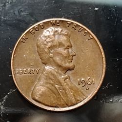 Lincoln penny  1961 D mint mark