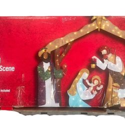 6ft Yuletide Lane LED 210-Light Nativity Set Tested Lights Work