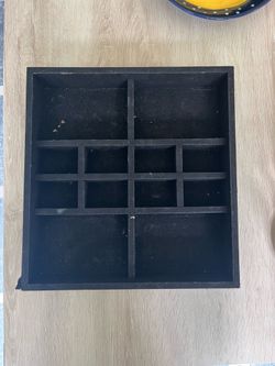 Black Multi-Compartment Organizer Jewelry Tray