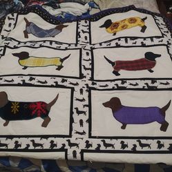 Handmade dshound quilt