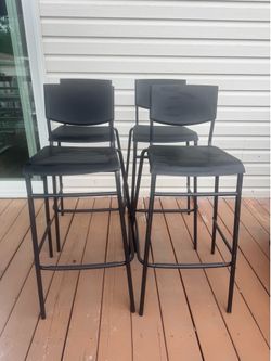 Set of 4 IKEA Bar Height Stools – Outdoor/Indoor