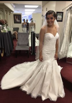 Trumpet Ivory Lace wedding dress