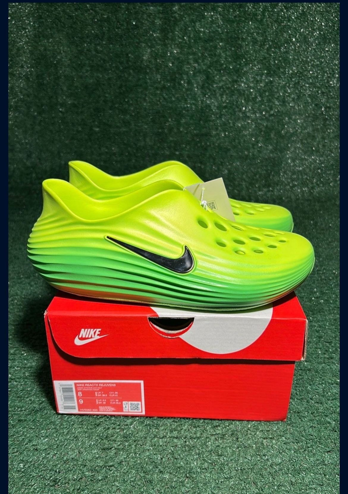 Nike ReactX Rejuven8 Green Strike Size 8 “Last One In Stock”