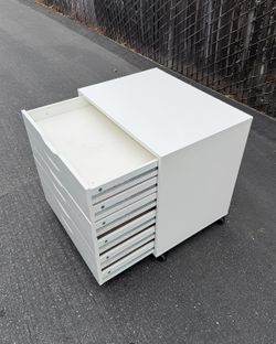 IKEA ALEX 6-Drawer Rolling Cabinet • White