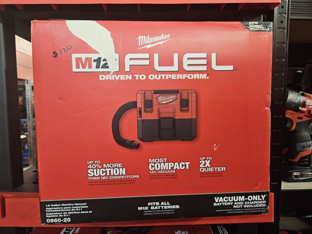Milwaukee M12 Fuel Gallon Wet/Dry Vacuum Tool Only