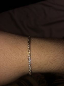14k gold diamond tennis bracelet
