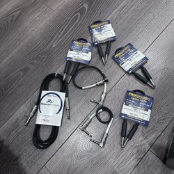 Instrument Speaker Microphone Midi Cables Lot