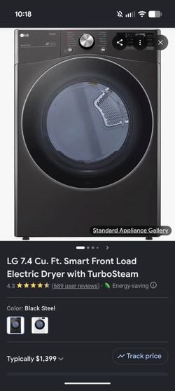 LG 7.4 Cu. Ft. Smart Front Load Electric Dryer