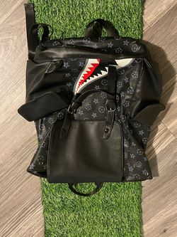 Sprayground Shark Bite Monogram Backpack