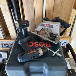 24 volt Series Bosch Cordless Tool Set WITH CASE