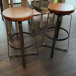 2 West Elm Counter Height Stools