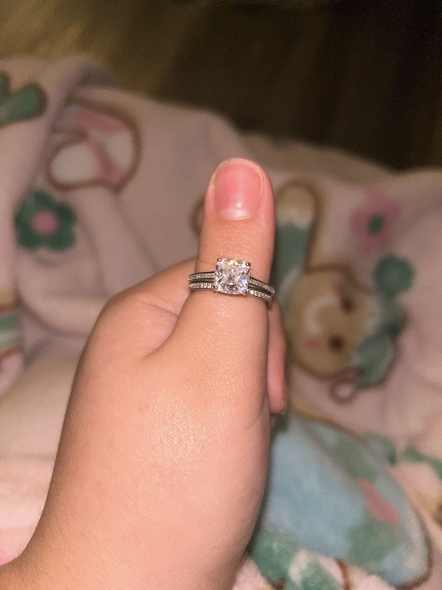 sterling silver wedding set