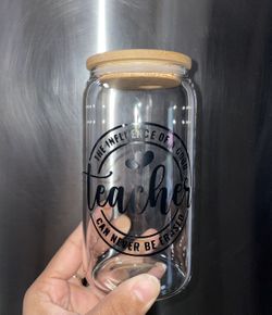 Teacher Appreciation Gift Glass Tumbler