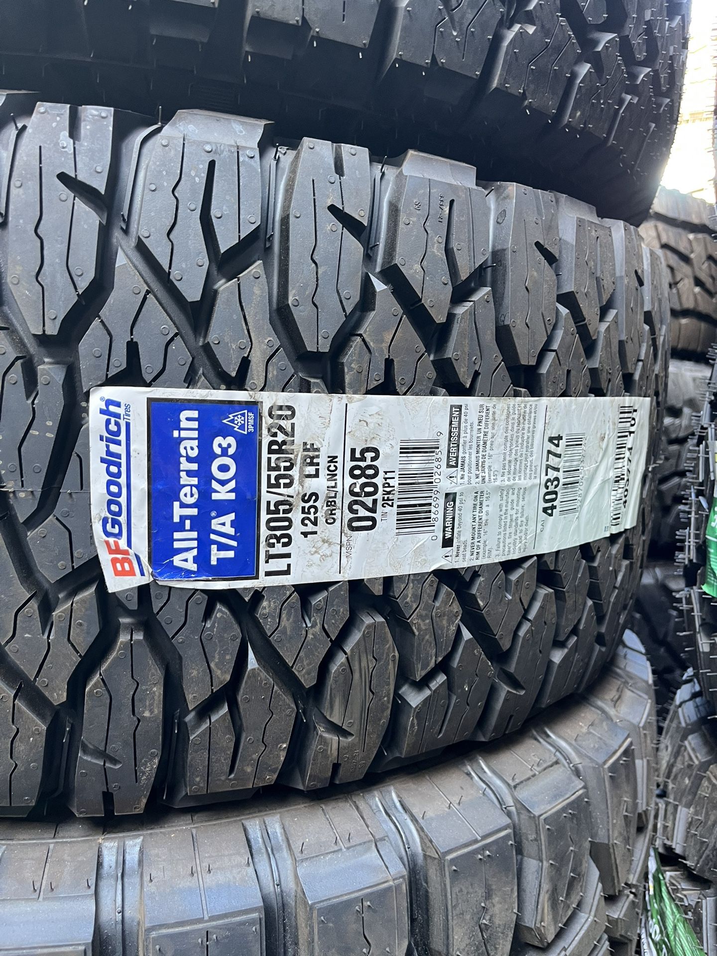 BFGOODRICH ALL-TERRAIN T/A KO3 LT305/55R20 TIRES FOR SALE!!!!