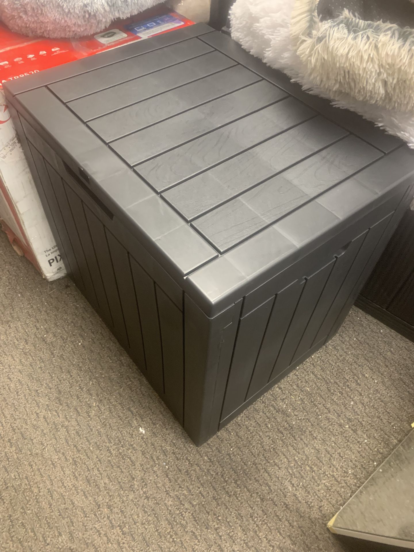 30 Gallon Resin Deck Box Outdoor Indoor Waterproof Storage Box for Patio Furniture Pool Accessories Storage for Cushion Garden Tools (30 Gallon, Black