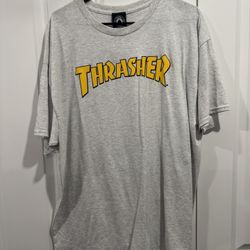 Thrasher Magazine Cover Logo T-Shirt Ash Grey Mens