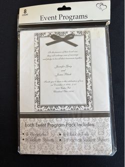 Event Invitations - 8 per pkg   $4