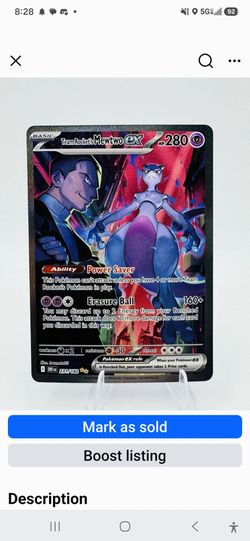 Pokémon Team Rocket's Mewtwo Ex 231/182 Destined Rivals SIR Full Art Holo 280HP M NM
