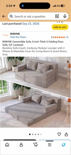 Cute fold out sofa